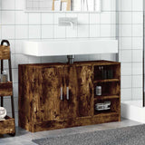 Vidaxl wastafelkast 90x29x55 cm bewerkt hout gerookt eikenkleurig