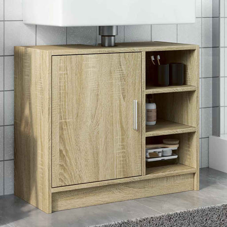 Vidaxl wastafelkast 63x29x55 cm bewerkt hout sonoma eikenkleurig