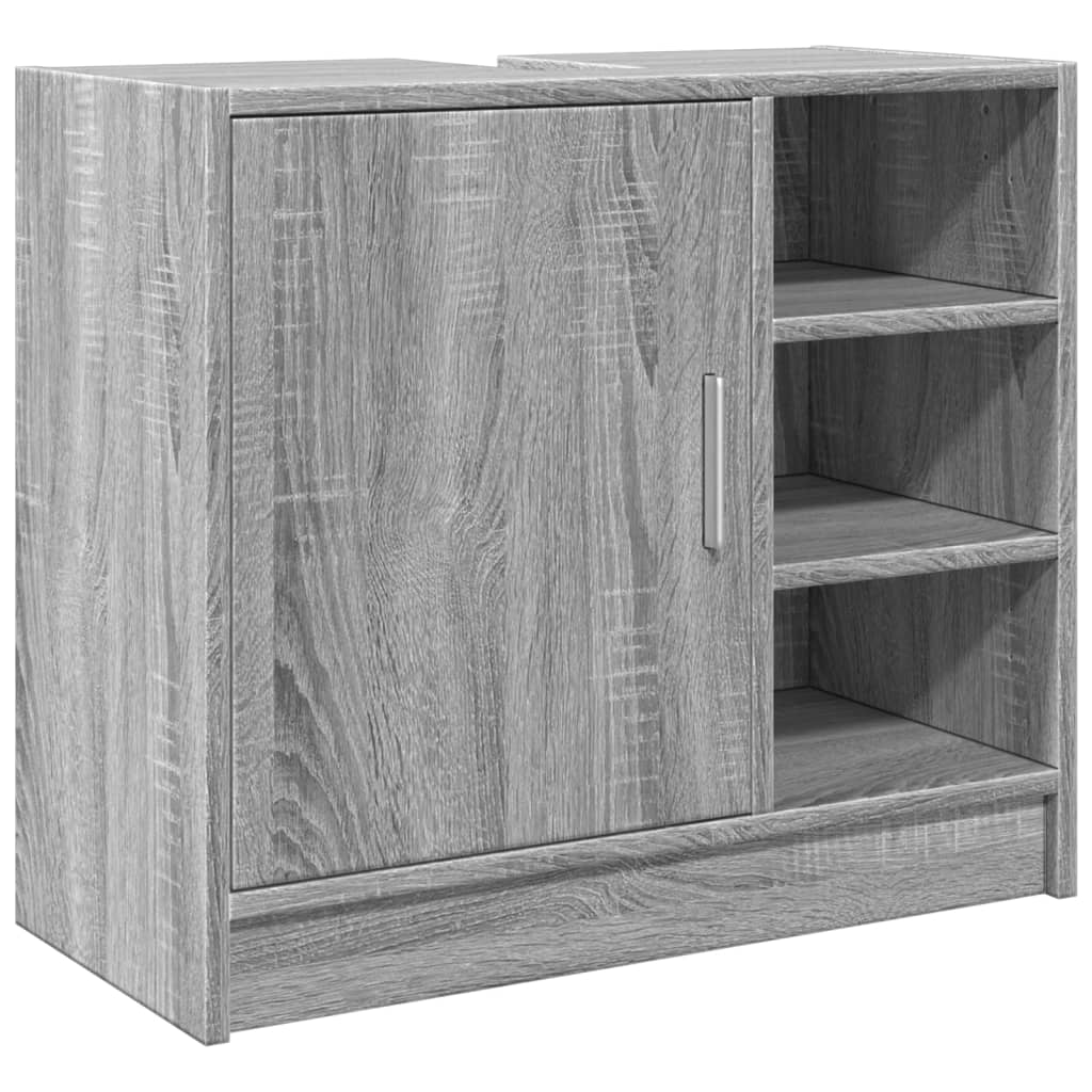 Vidaxl wastafelkast 63x29x55 cm bewerkt hout grijs sonoma eikenkleurig