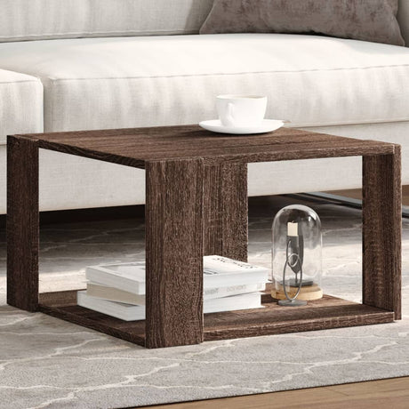 Vidaxl salontafel 51,5x51,5x30 cm bewerkt hout bruin eikenkleurig