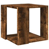 Vidaxl salontafel 32x32x30 cm bewerkt hout gerookt eikenkleurig
