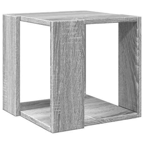 Vidaxl salontafel 32x32x30 cm bewerkt hout grijs sonoma eikenkleurig
