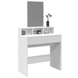 Vidaxl kaptafel met spiegel 80x41x144,5 cm wit