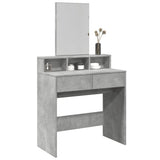 Vidaxl kaptafel met spiegel 80x41x144,5 cm betongrijs
