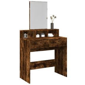 Vidaxl kaptafel met spiegel 80x41x144,5 cm gerookt eikenkleurig