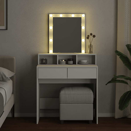 Vidaxl kaptafel met led 80x41x144,5 cm wit