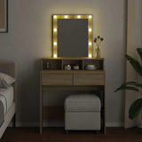 Vidaxl kaptafel met led 80x41x144,5 cm sonoma eikenkleurig