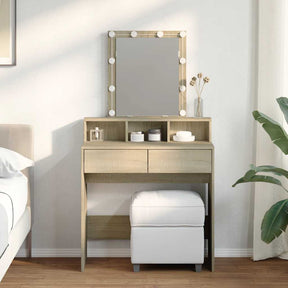Vidaxl kaptafel met led 80x41x144,5 cm sonoma eikenkleurig