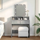 Vidaxl kaptafel met led 80x41x144,5 cm betongrijs