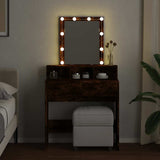Vidaxl kaptafel met led 80x41x144,5 cm gerookt eikenkleurig