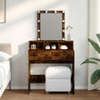 Vidaxl kaptafel met led 80x41x144,5 cm gerookt eikenkleurig