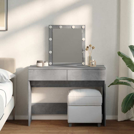 Vidaxl kaptafel met led-verlichting 100x40x130 cm betongrijs