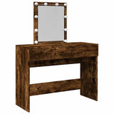Vidaxl kaptafel met led 100x40x130 cm gerookt eikenkleurig