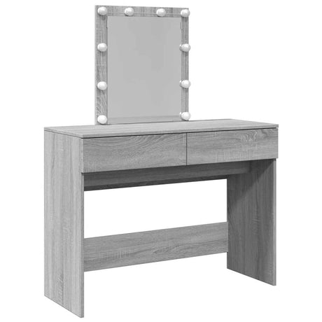 Vidaxl kaptafel met led-verlichting 100x40x130 cm grijs sonoma