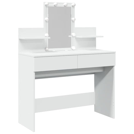 Vidaxl kaptafel met led-verlichting 100x40x130 cm wit