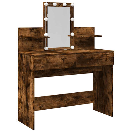 Vidaxl kaptafel met led 100x40x130 cm gerookt eikenkleurig