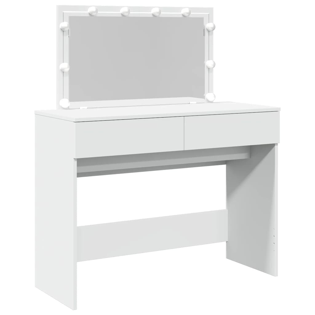 Vidaxl kaptafel met led-verlichting 100x40x120 cm wit