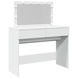 Vidaxl kaptafel met led-verlichting 100x40x120 cm wit