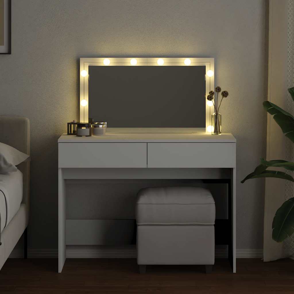 Vidaxl kaptafel met led-verlichting 100x40x120 cm wit