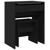 Vidaxl kaptafel met krukje 60x40x113,5 cm zwart