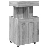 Vidaxl drankkar 50x41x89 cm bewerkt hout grijs sonoma eikenkleurig