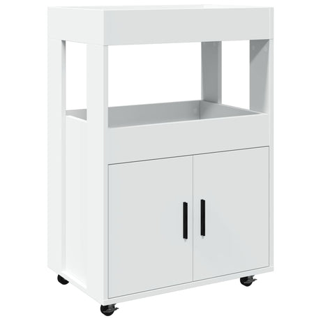 Vidaxl drankkar 60x39,5x89 cm bewerkt hout wit