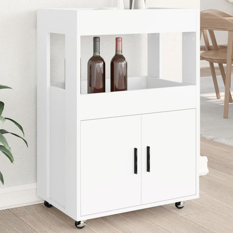 Vidaxl drankkar 60x39,5x89 cm bewerkt hout wit