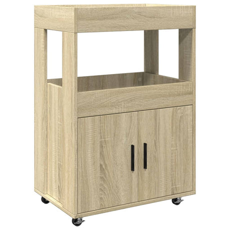 Vidaxl drankkar 60x39,5x89 cm bewerkt hout sonoma eikenkleurig