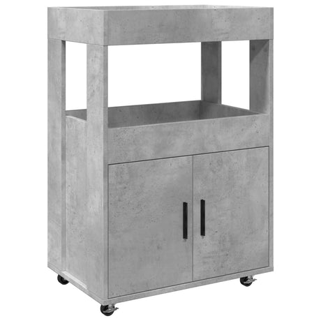 Vidaxl drankkar 60x39,5x89 cm bewerkt hout betongrijs