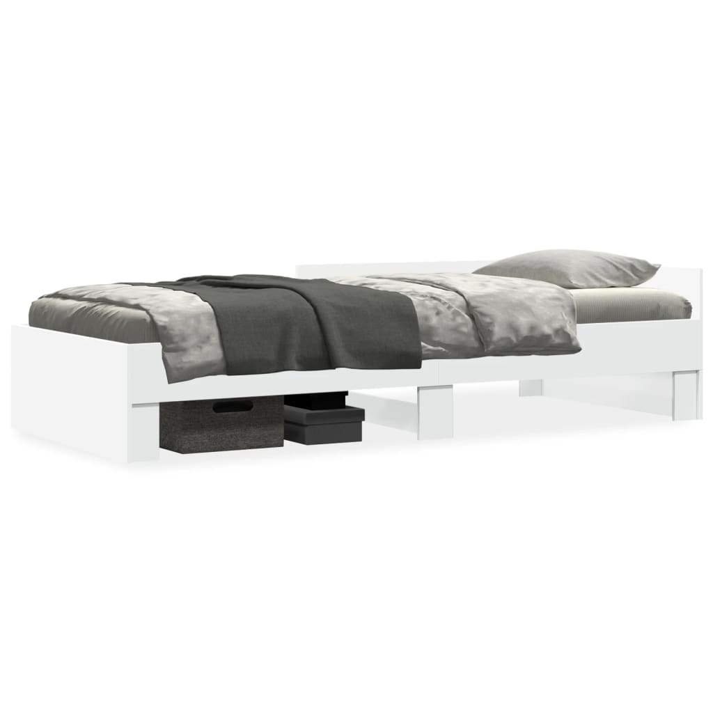Vidaxl bedframe bewerkt hout wit 90x200 cm