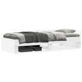 Vidaxl bedframe bewerkt hout wit 90x200 cm
