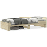 Vidaxl bedframe zonder matras hout sonoma eikenkleurig 90x190 cm