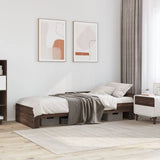 Vidaxl bedframe zonder matras bewerkt hout bruin eikenkleur 75x190 cm