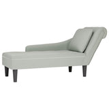 Vidaxl chaise longue met kussen rechterarmleuning fluweel lichtgrijs