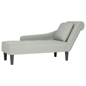 Vidaxl chaise longue met kussen rechterarmleuning fluweel lichtgrijs