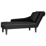 Vidaxl chaise longue met kussen en rechterarmleuning fluweel zwart