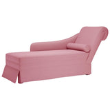 Vidaxl chaise longue met bolster en rechterarmleuning fluweel roze