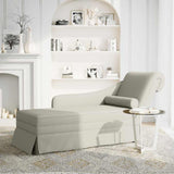 Vidaxl chaise longue met bolster en rechterarmleuning fluweel crème