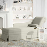 Vidaxl chaise longue met bolster en rechterarmleuning fluweel crème