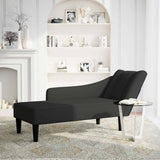 Vidaxl chaise longue met rechterarmleuning fluweel zwart