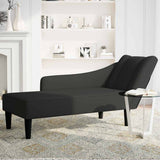 Vidaxl chaise longue met rechterarmleuning fluweel zwart