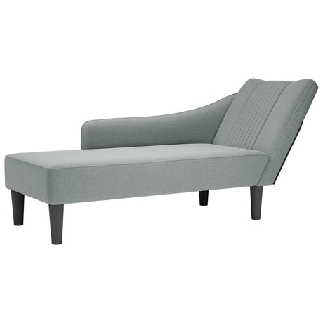 Vidaxl chaise longue met rechterarmleuning stof lichtgrijs