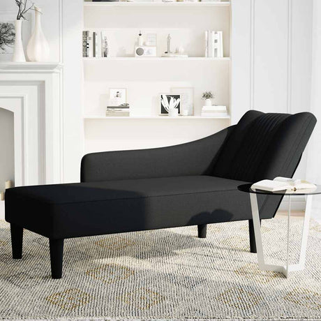 Vidaxl chaise longue met rechterarmleuning stof zwart