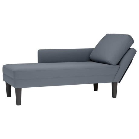 Vidaxl chaise longue met kussen rechterarmleuning fluweel donkergrijs