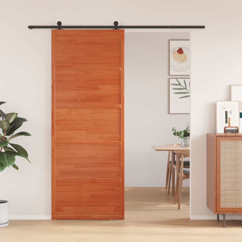 Vidaxl Sliding Porte 80x208 cm Brunier