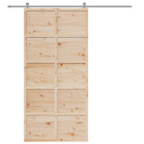 Vidaxl schuifdeur 100x208 cm massief grenenhout