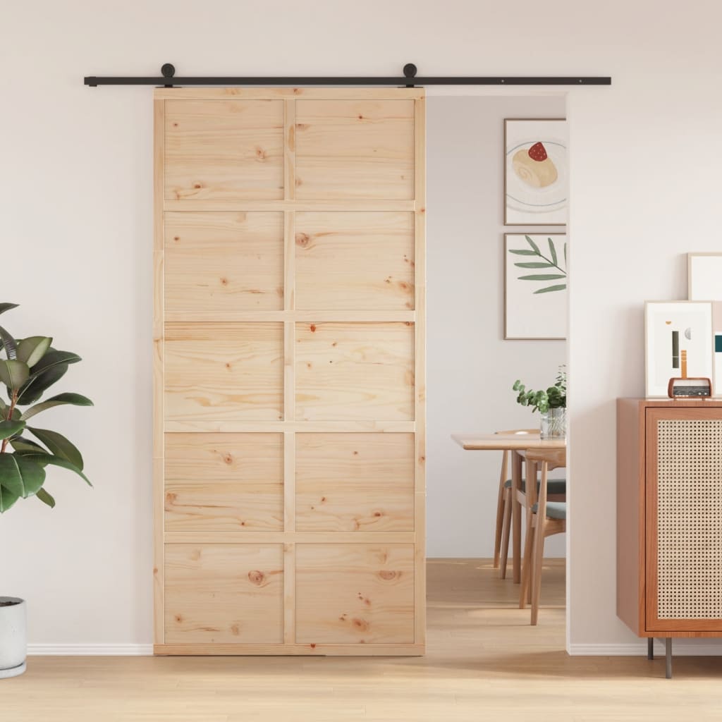 Vidaxl sliding door 100x208 cm solid pine