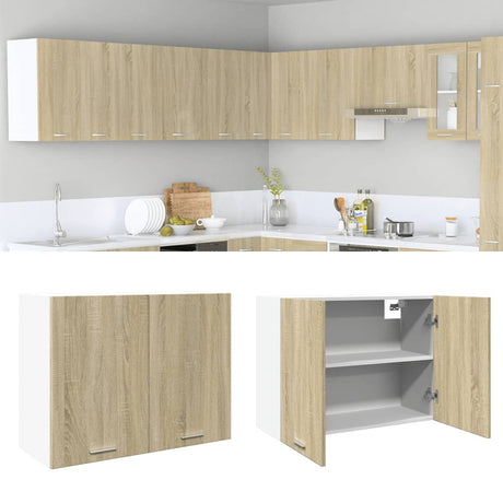 Vidaxl bovenkast lyon 80x31x60 cm bewerkt hout sonoma eikenkleurig