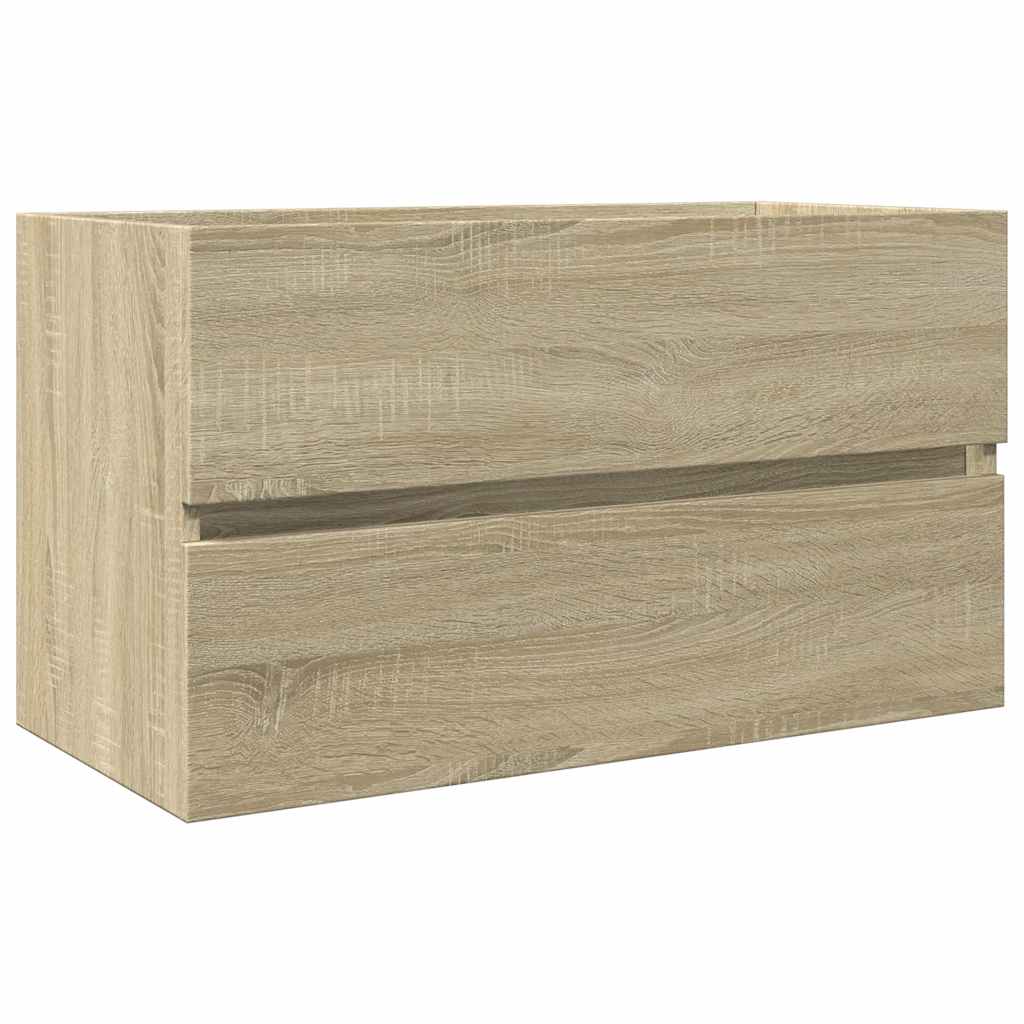 Vidaxl wastafelkast 80x38,5x45 cm spaanplaat sonoma eikenkleurig