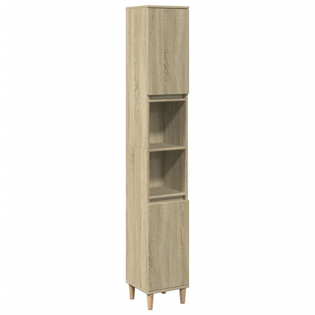 Vidaxl badkamerkast 30x30x190 cm bewerkt hout sonoma eikenkleurig